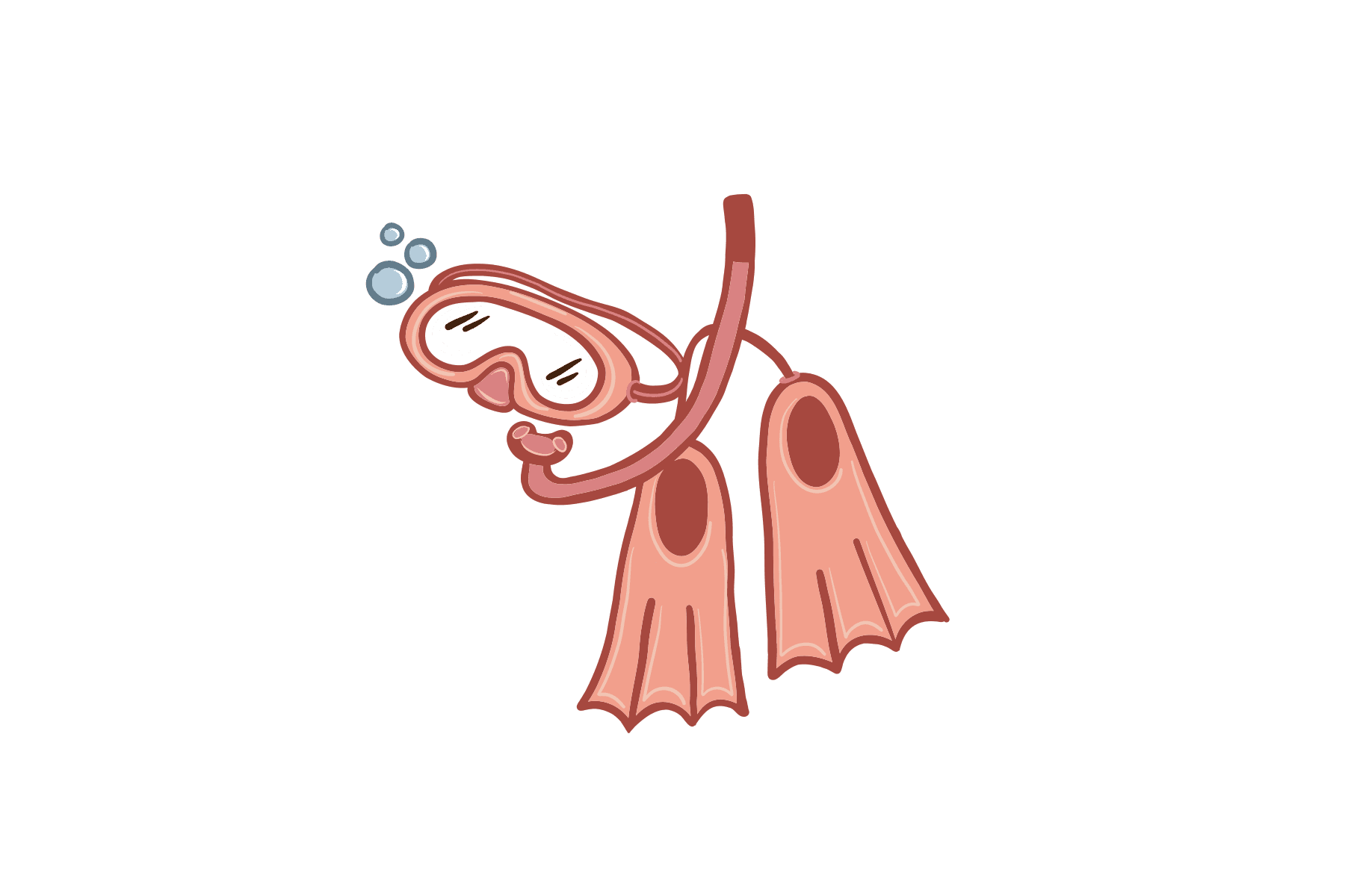 Hand-drawn snorkel design